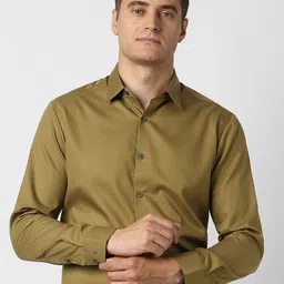 Peter England Elite Textured Spread Collar Slim Fit Cotton Formal Shirt-picture-23