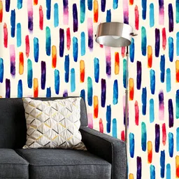 ArtzFolio White & Blue Printed UV Resistant Wallpaper-image-58