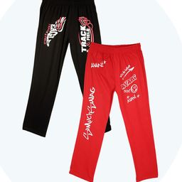 Fashionable Pack Of 2 Cotton Mid-Rise Lounge Pants-image-86