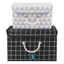 Kuber Industries Black Set of 2 Reusable Drawer Organiser Organisers-38