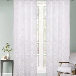 Kuber Industries White Set of 2 Floral Window-73