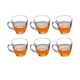 Somil Clear Glass Coffee & Tea Cup / Mug (100 Ml), Enjoy Your Drink in Style, 6.7 X 9 X 6.5 Cm, Pack of 6-image-50