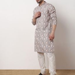 Ethnicity Men Ethnic Motifs Printed Mandarin Collar Kurta-image-58