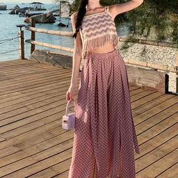 DressBerry Printed Top & Palazzos Co-Ord Set-picture-19