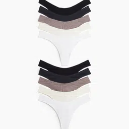H&M 10-Pack Cotton Thong Briefs-image-84