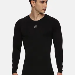 Omtex Men Solid Round Neck Compression T-shirt-image-8