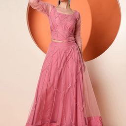 Antheaa Embellished Top & Skirt-image-31