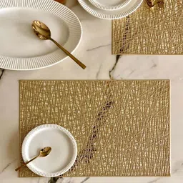 Mason Home Dazzled 6Pcs Textured Rectangular Table Placemats-21