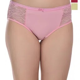 Valles365 by S.C.Pack Of 3 Hipster Briefs SDLC3PINREDSEA-S-43