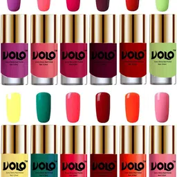 VOLO Set Of 12 Luxury Super Shine Nail Polish - 9.9 ml Each - Combo-No-70-image-8