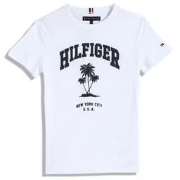 Tommy Hilfiger Boys Typography Applique T-shirt-image-56