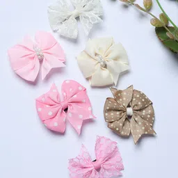 FUNKRAFTS Girls Set of 6 Embellished Alligator Hair Clip-14