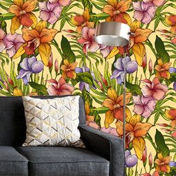 ArtzFolio Printed UV-Resistant Anti-Bacterial Vintage Tropical Peel & Stick Wallpaper-image-28