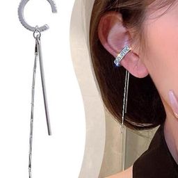 TheVineGirl Silver-Plated Alloy Cubic Zirconia Ear Cuff-image-114