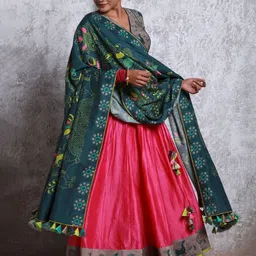 UDD Printed Linen Dupatta-13