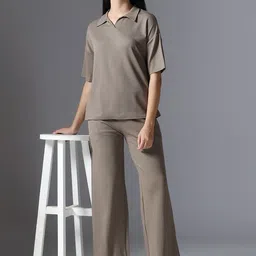 Selvia Edge Shirt Collar Top & Trousers-picture-11