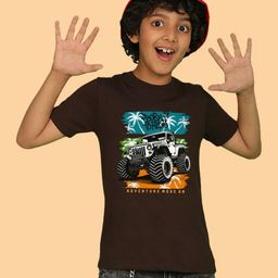 NUSYL Boys Graphic Printed Round Neck Cotton T-shirt-image-10