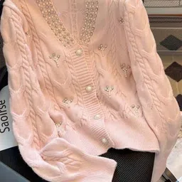 Alamode By Akanksha Women Pink Ella Embellished Luxe Sweater-image-48