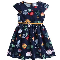 Funshine Girls Floral Print Fit & Flare Dress-image-30