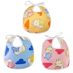 BAESD Pack Of 3 Printed Cotton Bibs-0