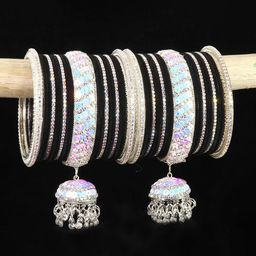 NMII Set Of 38 Bells Jhumka Latkan Bangles-image-54