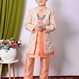 Hasibul Fashion Boys Mandarin Collar Sherwani Set-11