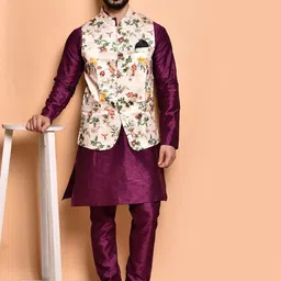 PRINTINDIA Pure Silk Straight Kurta with Trousers-picture-40