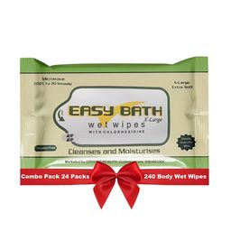 easybath Set Of 24 Wet Wipes Moisturizing Microwaveable Bed Bath Towels - 10 Pulls Each-46