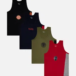 Bodycare Boys Pack Of 4 Avengers Printed Assorted Cotton Innerwear Vests-image-28