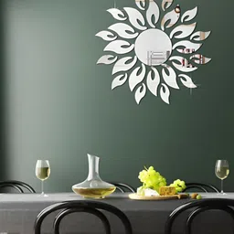 WallDaddy Silver Sun Mirror WallSticker-picture-31