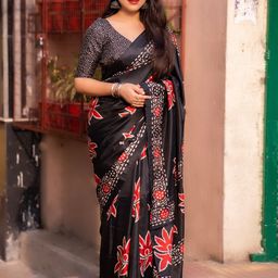 DIVASTRI Batik Silk Blend Saree-picture-14