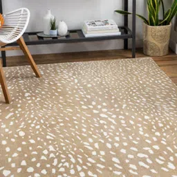 Surya Living Beige & White Abstract Anti-Skid Woollen Carpet-picture-4