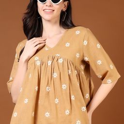 LIMEROAD Floral Embroidered Cotton Top-image-98
