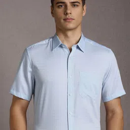 Louis Philippe Textured Pure Cotton Formal Shirt-picture-10