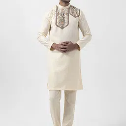 DEVOILER Men Ethnic Motifs Printed Regular Kurta with Pyjamas-16