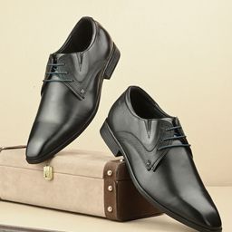 Valentino Men Genuine Leather Derby Shoes-image-31