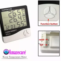 amazecare HTC-2 Hygrometer Electronic Thermo Hygro with External Sensing Probe Humidity Meter Tester + Temperature Meter + Alarm Clock + Time with Pin-Type Digital Moisture Measurer All-in-One Digital Moisture Measurer image 5