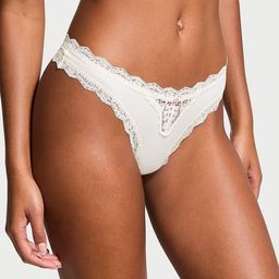 Victoria's Secret Women Dream Angels Low-Rise Lace-Trim Thong Briefs-image-93