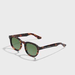 SAM & MARSHALL Unisex Green Lens & Black Round Sunglasses with Polarised and UV Protected-image-29