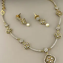 FIRST TOUCH Gold-Plated Floral Jewellery Set-image-11