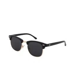 LEGEND EYEWEAR Unisex Black Lens & Black Square Sunglasses with-image-58