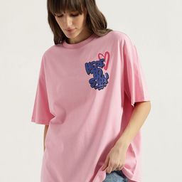 United Colors of Benetton Women Typography Printed Round Neck Cotton Oversized T-shirt-picture-46