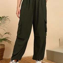 Funday Fashion Women Relaxed fit Mid-Rise Joggers Trousers-image-77