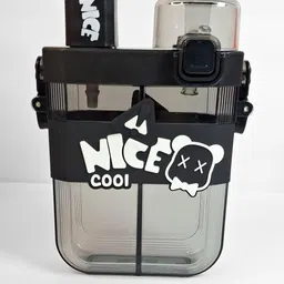 deedecorwave Black Printed Water Bottle-35