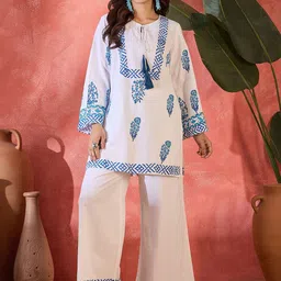 BANDIA Printed Pure Cotton Tunic & Trousers Co-ords-picture-18