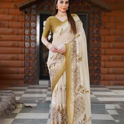 Sitanjali Floral Zari Pure Georgette Bagh Saree-picture-1