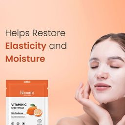 BHOOMI HERBAL INDIA Vitamin C Sheet Mask - 20 ml image 3