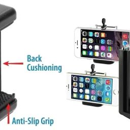 BUFONA Universal Monopod Holder Clip for Mobile Camera Holder and Tripod Mount Holder +2 Hole Mobile Clip Mount Adapter Monopod Mobile Phone Clip Holder and Tripod Mount Holder Clip/Mount Adapter/Adjustable Clamp and 360 Degree mobile clip, Mobile Phone, Smartphone’s, Selfie Stick & All Types of Tripods mobile holding clip Bracket Holder Tripod, Monopod, Monopod Kit, Tripod Ball Head, Tripod Bracket, Tripod Clamp, Tripod Kit image 2