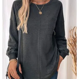 LULU & SKY Women Casual Drop Shoulder Sleeve Pullover Sweatshirt-image-9