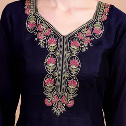 KALINI Women Embroidered Straight Kurta Set-57